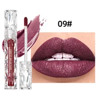 QIBEST Waterproof Diamond Shimmer Glitter Lipgloss Matte Liquid Lipstick Shiny Pearl Lip Glaze Long Lasting LipTint Women Makeup 1