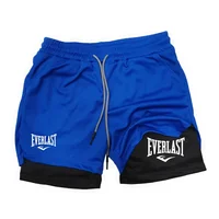 Short de course 2 en 1 pour hommes, Double pont, vêtements de Sport, Fitness, pantalons courts, entraînement, bas de Jogging, vêtements pour hommes 6