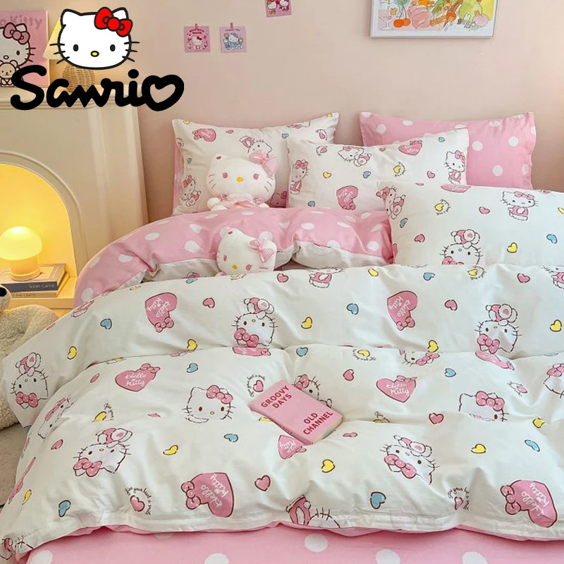 Kawaii Sanrio Hello Kitty Bedding Set