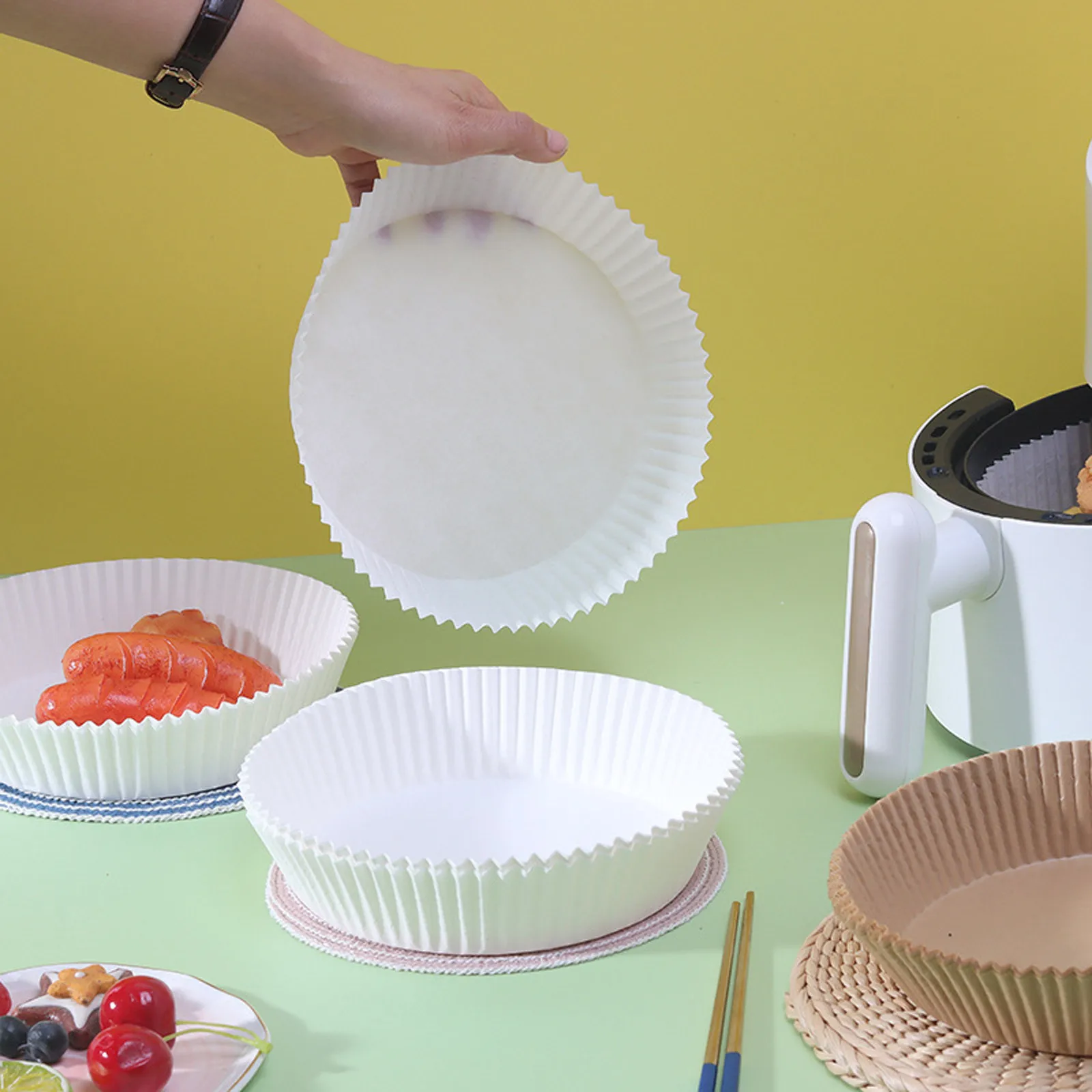 0 100PCS Fryer Pad Paper Food Baking Paper High Temperature Resistant Fryer для кухни полезные вещи useful things for home