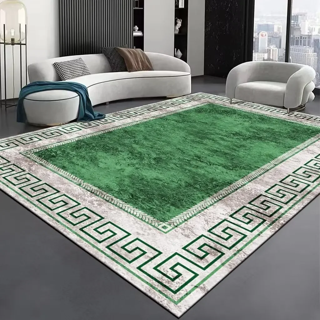 Nordic Modern High-end Living Room Carpet Luxury Grey Home Decoration Bedroom Large Area Rugs Elastic Washable Non-slip Door Mat 4