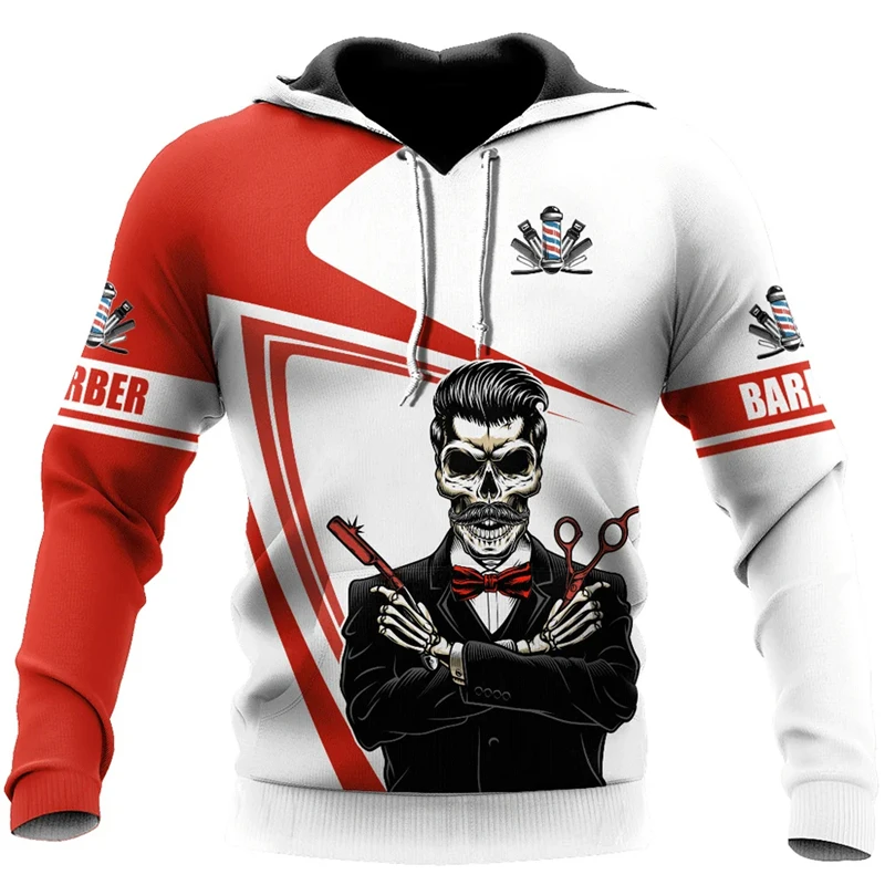Sudadera con capucha con estampado 3D de Barber Shop, uniforme de moda 2024, sudaderas con capucha para hombre, jerséis de manga larga de gran tamaño, tops diarios