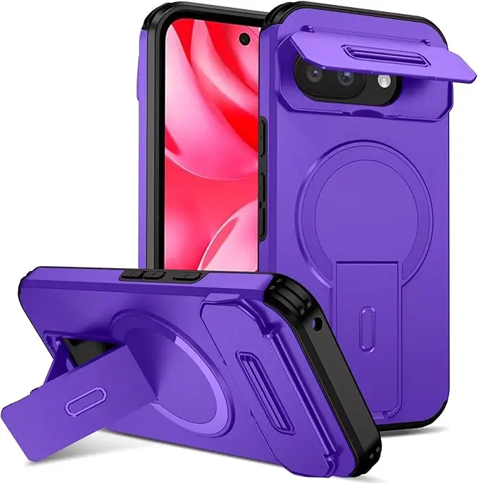 Sliding Camera Kickstand MagSafe Magnetic Shockproof Bumper Protective Case