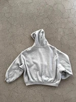 Korean Fashion Simple Gray Double Sided Oversized Zipper Hoodie Women Y2K New Harajuku Gothic Casual Joker Couple Sweatshirt - Image 5