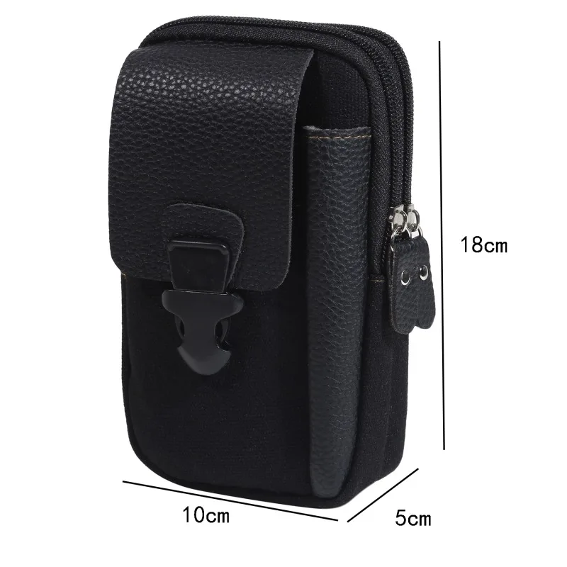 Waist Pack Men Fashion Waist Bag Casual Zipper Male Small Solid Color Card Holder Phone Packs Belt Fanny Purse