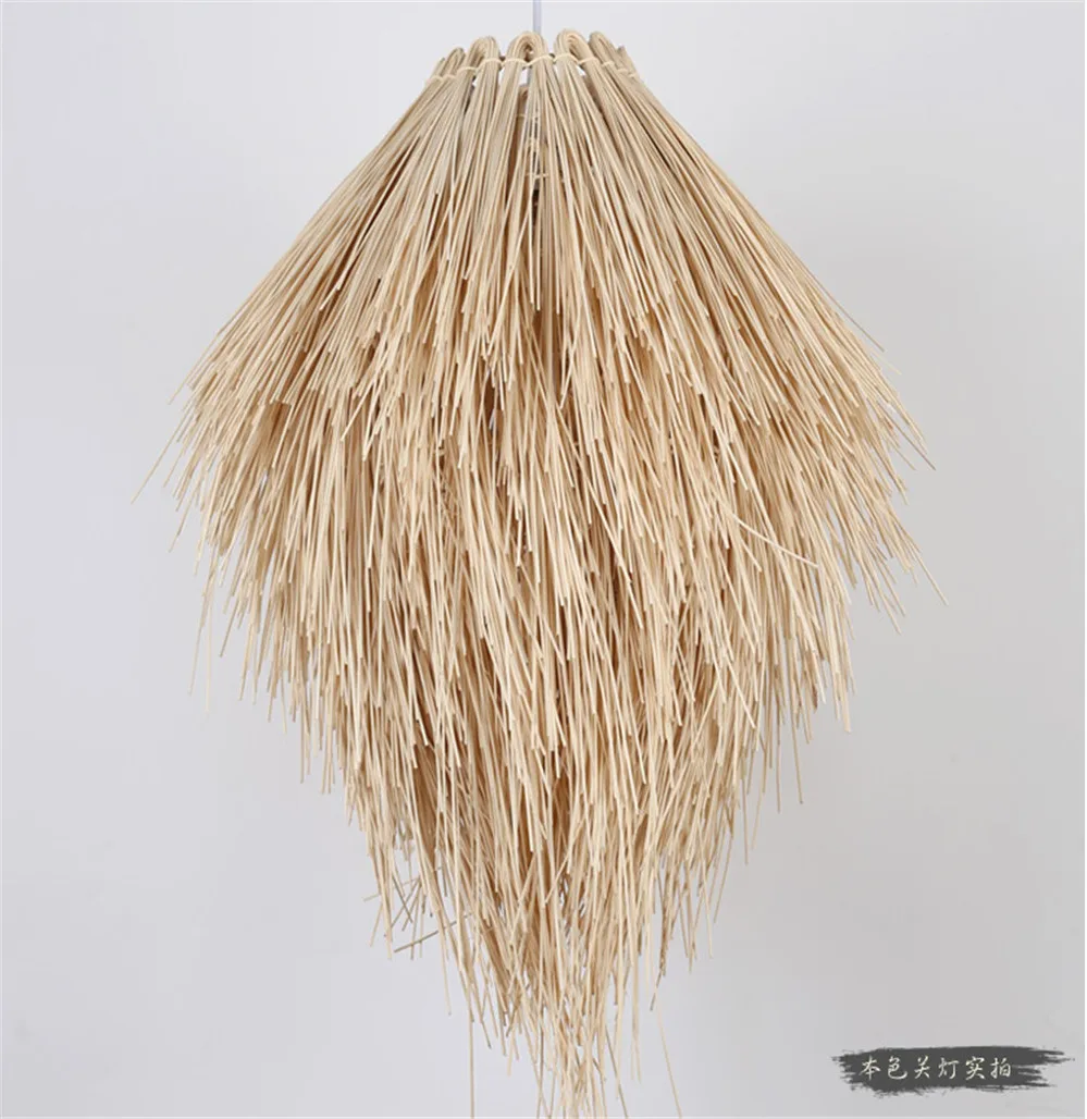 

100% handmade rattan lamp, Japanese wicker Candlestick, bamboo chandelier, straw hat, pastoral bamboo lamp, interior decoration