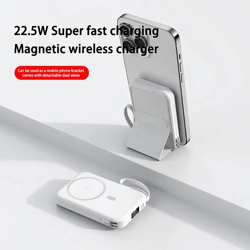 50000mAh Wireless Magnetic Power Bank Super Fast Charging Large Capacity Portable Battery Charger For iPhone Huawei Samsung New 6