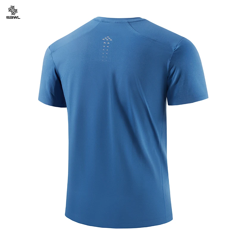 SBWL High quality Outdoor hiking mountaineering Tees running weight loss fitness sports quick drying T-shirt Men's Ice silk Tops 5