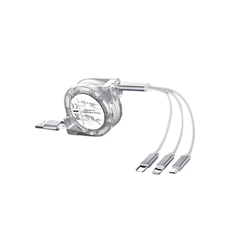 Universal 3-in-1 Retractable Fast Charging USB Cable