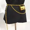 Luxury Designer Chain Belts for Women's Dress Jeans Trousers Mini Vintage Waist Gold Metal Bag Tassel Body Jewelry Accessories