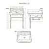 Console Sink with Interchangeable Side Towel Bar Polished Chrome Leg Support Integrated Rectangular Bowl Widespread Faucet Hole 5