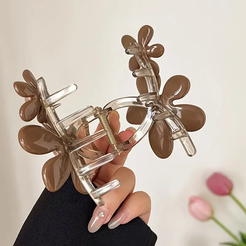 1 elegant floral hair clip for women - perfect for fixing half height hairstyles, decorating wigs, and fashionable hair clips 5