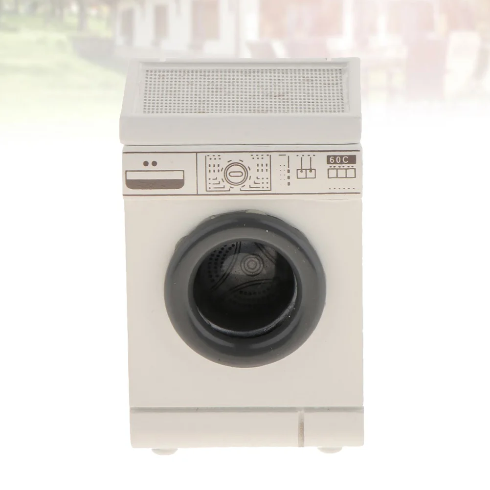

Children’s Toys Mini Decor Washer Kids Play House Accessories Wooden Roller Model