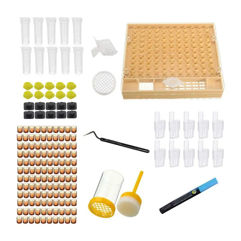 

Beekeeping Queen Bee Rearing Cupkit Queen Rearing Bee Breeding Complete Kit Full Bee Breeding Set for Laboratory Honey Factory