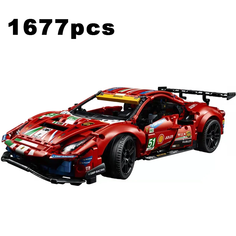 1677pcs City Pull Back Racing Toys for Boys Building Blocks Ferraried Sport Car Bricks Set Creator Kids Children Gift 42125 |