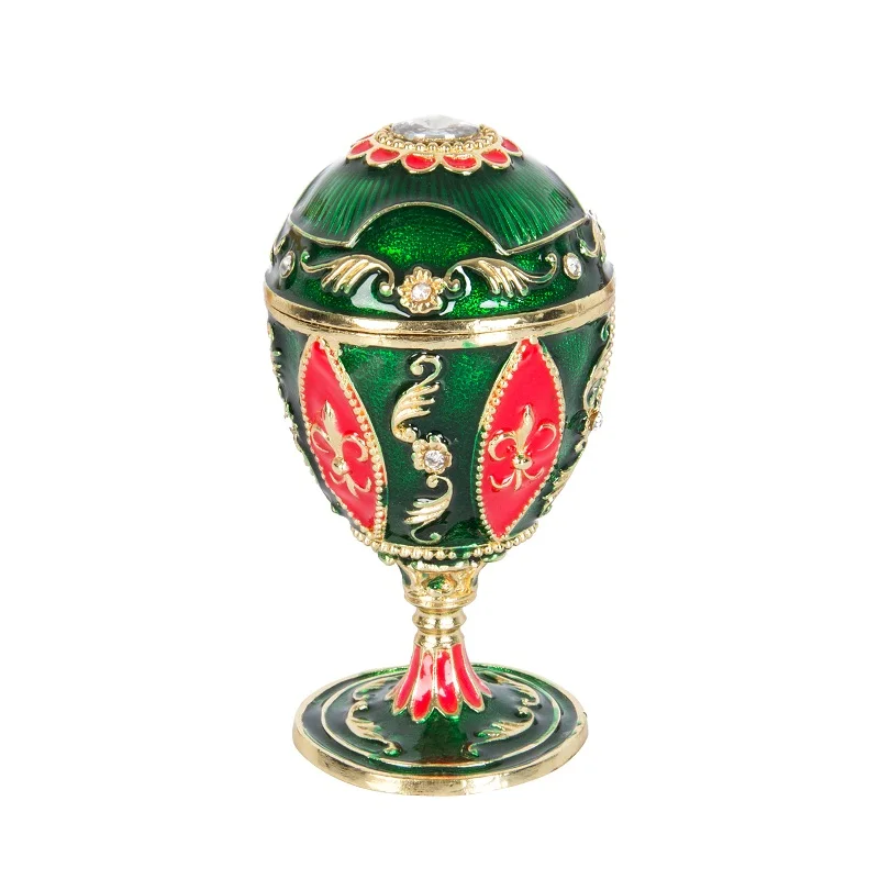 QIFU Colourful Easter Faberge Egg Trinket Box Home Decoration for Gift mini storage boxes