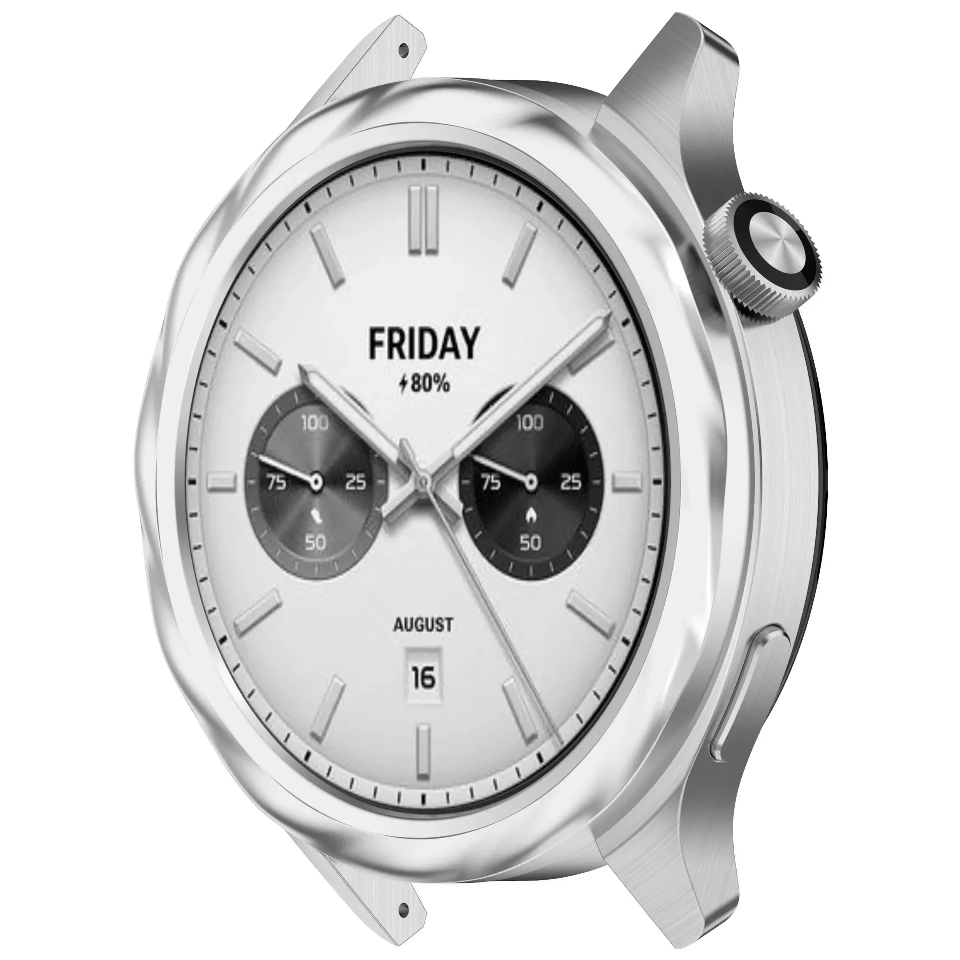 Sleek Metal Bezel Ring with Tempered Glass Protector