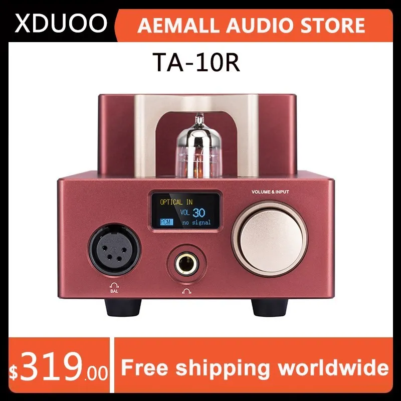 

XDUOO TA-10R Headphone Amplifier AK4493EQ XU208 USB RCA Coax Opt PCM DSD DXD 12AU7 TA10R Tube Amplifier