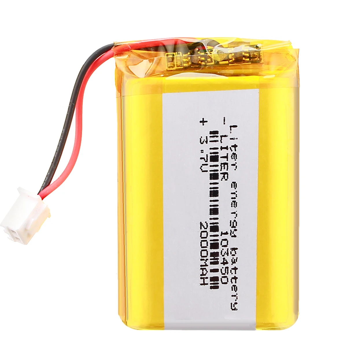 2.5mm 3.7V 2000mAh 103450 Lithium Polymer Rechargeable DIY Battery For Mp3 GPS mobile phone power bank electronic part Speaker