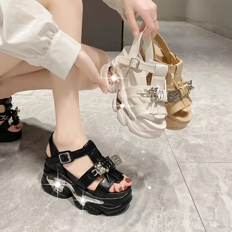 

Women's Shoes Hot Sale Buckle Strap Women's Sandals Fashion Shallow Mouth Daily Sandals Women New Peep Toe Wedge Sandals zapatos