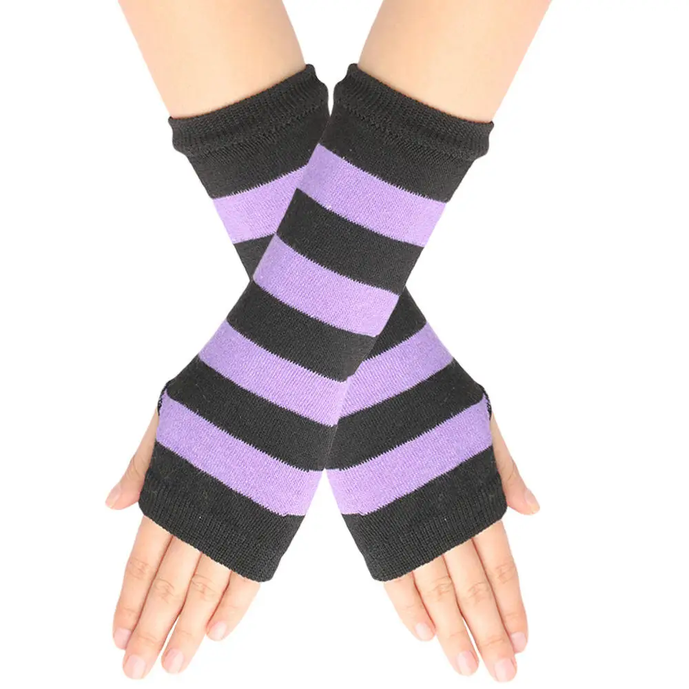 Striped Fingerless Gloves | Accessories Gloves | Elbow