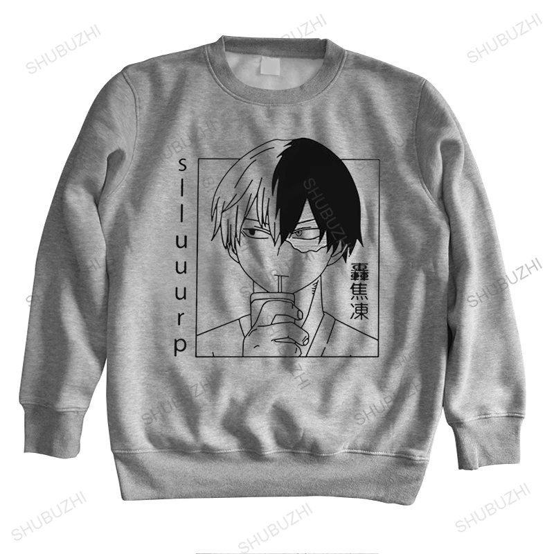 

Gorgeous My Hero Academia Shoto Todoroki sweatshirts Men long sleeve Cotton hoody Japan Anime Manga sweatshirt Tops hoodies