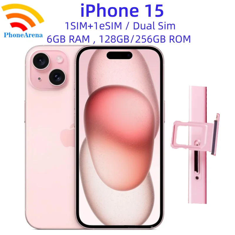iPhone 15 128GB 256GB ROM Internaltonal Version Physical SIM 6.1' Original OLED 6GB RAM Face ID NFC A16 5G iPhone15 Mobile Phone