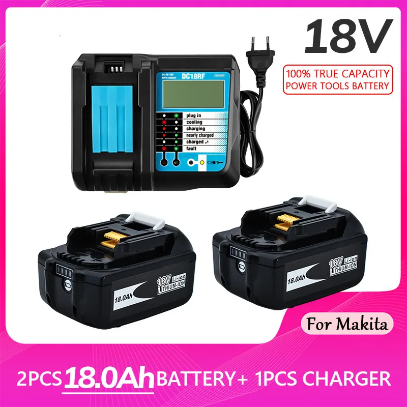 

Original for Makita 18v 18000mah 2.5ah Rechargeable Power Tools Battery with LED Li-ion Replacement lxt bl1860b bl1860 bl1850