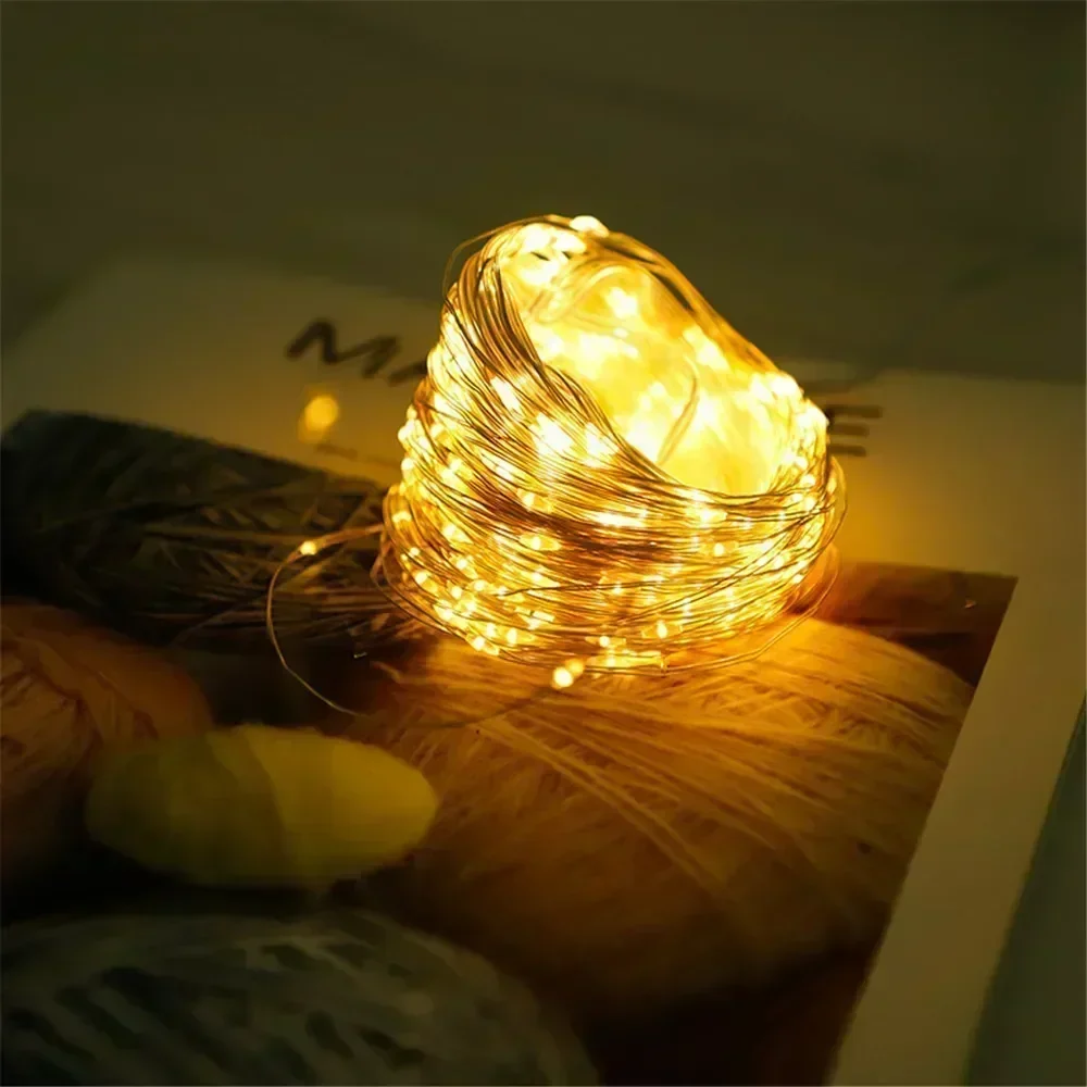Solar-Powered Outdoor Fairy String Lights - 8 Mode Copper Wire Decorative Lighting for Patio, Garden, and Events