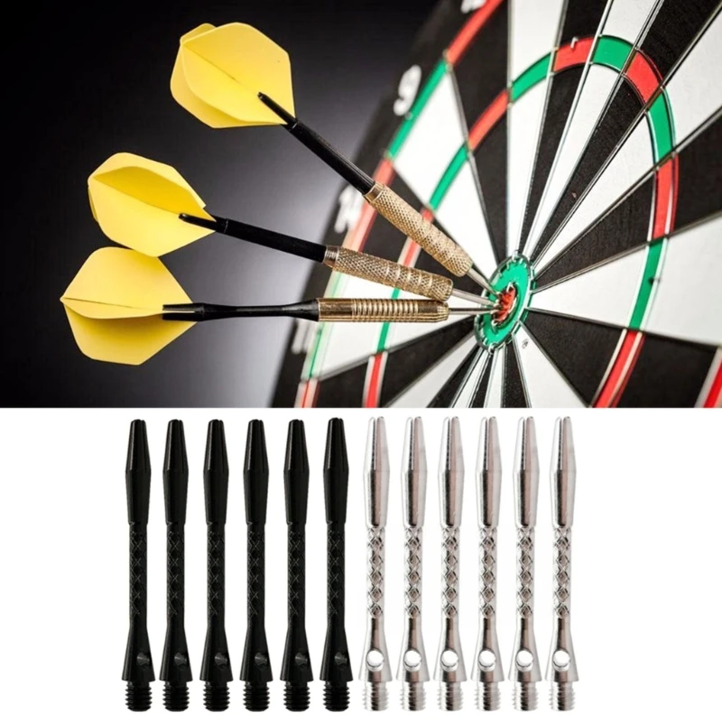 12Pcs Aluminium Alloy Dart Rod Dart Game Dart Shaft Supplies Dart Shaft Metal Darts Standard Dart Rod Dart Set Drop Shipping cuesoul 20 22 24g steel tip tungsten darts 90% tungsten with green dart shaft dart sharpen pink luxury dart case