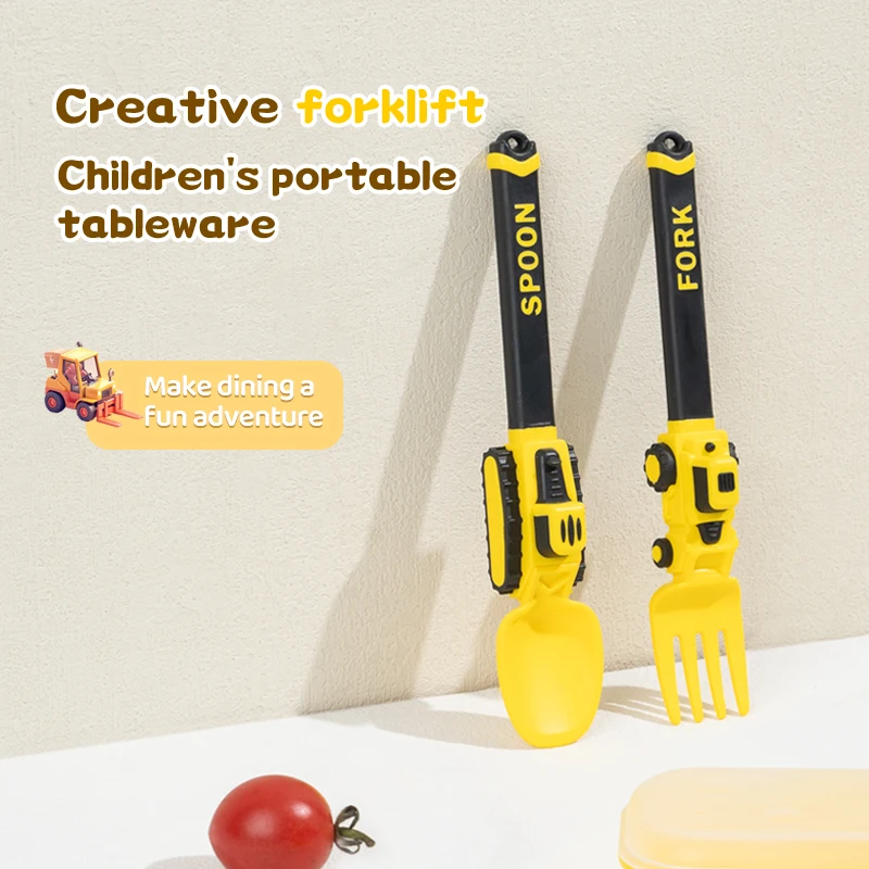 Baby Utensils Spoon Fork Set Kids Racing Cartoon Design Cutlery For Children Tableware Babies Training Feeding For Fork Spoon Set,Baby Cutlery
