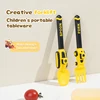 FUN Begins Baby Utensils Spoon Fork Set Kids Racing Cartoon Design Cutlery For Children Tableware Babies Training Feeding 1