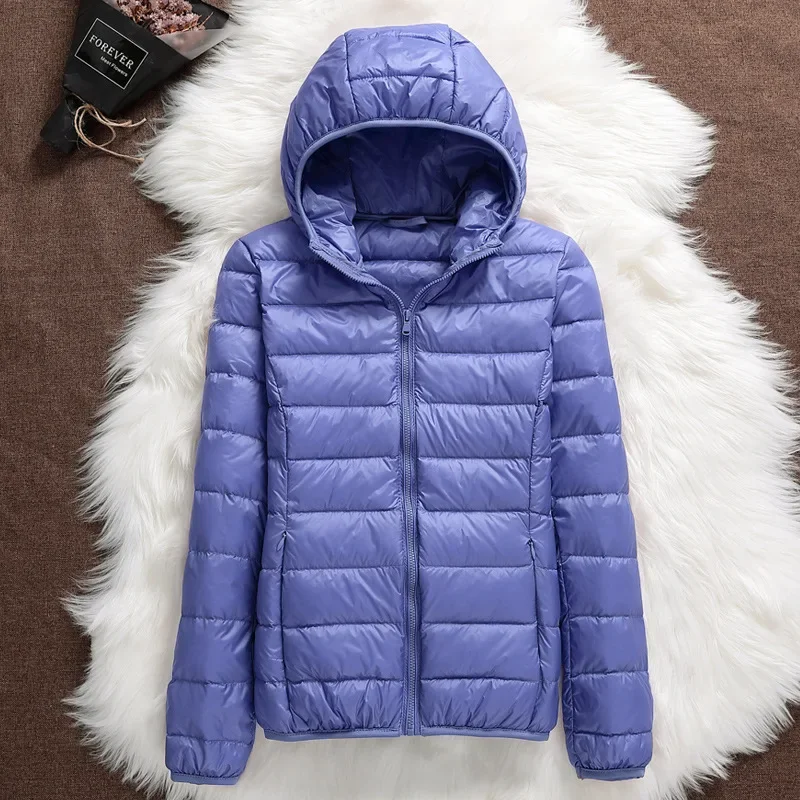 15 Colors Women Puffer Jackets Plus Size 5xl 6xl 7xl 2025 New Spring Autumn Hooded Female Ultra Lightweight Packable Down Coats