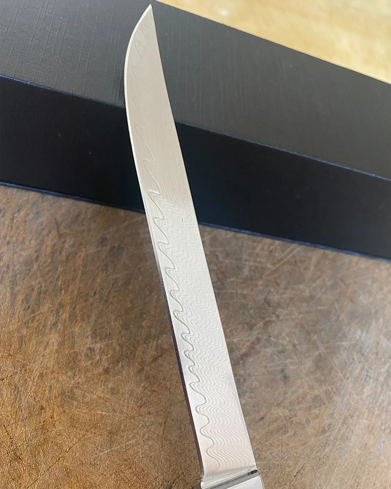 Description Picture 5 of itemNew Damascus Knife Chef Slicing Meat Cheese Vegetables Fruit Fish Knife Damascus Steel Wooden Handle Professional Kitchen Knives