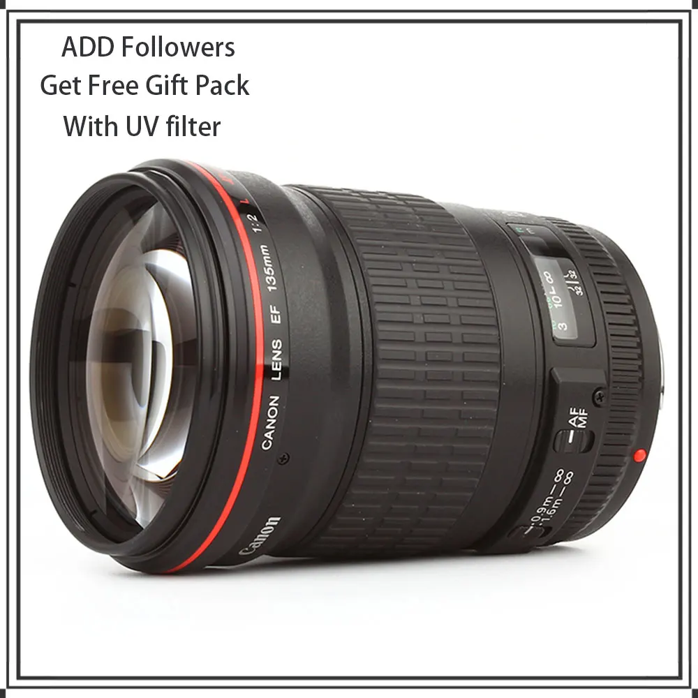 Obiettivo Canon Ef 135Mm F/2L Usm Per Fotocamere Canon Eos Slr