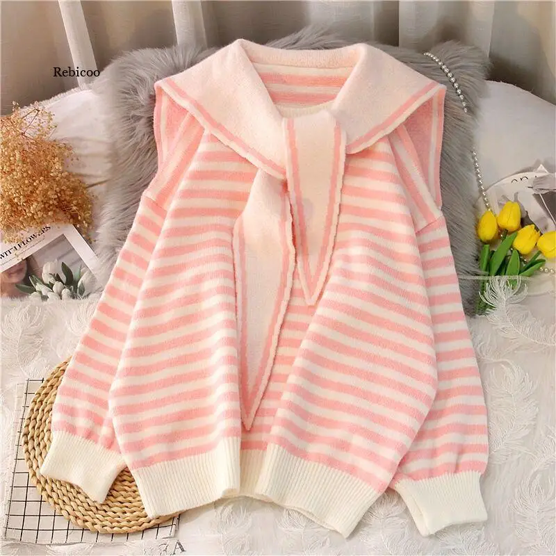 

Kawaii Zip Up Hoodie Sailor Collar Sweatshirt Japan Style Long Sleeve Cute Tops for Teens JK Pink Navy Soft Girl Kpop