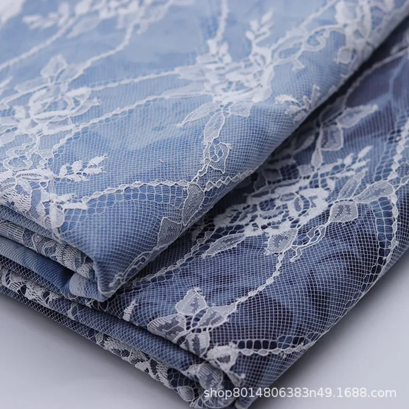 Washed Lace Composite Tie Dye Denim Fabric for Clothing Bag Shoe Cap Material Origin China Fabric for Men Women Children