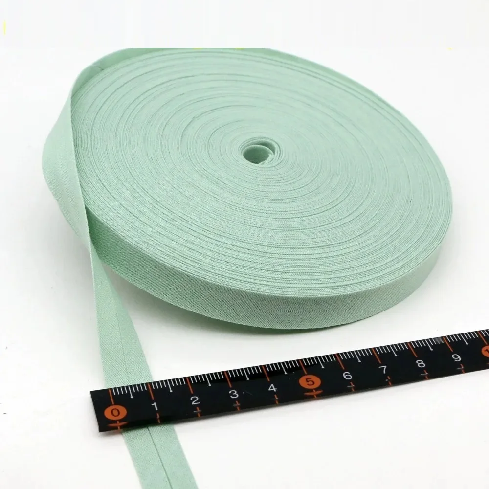 12mm Narrow Ironed Cotton Bias Binding Tape - Solid Color Sewing & Craft Ribbon