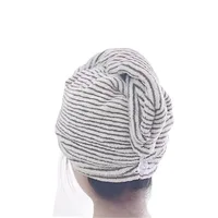 Wholesale of New Gray Bamboo Charcoal Dry Hair Caps, Soft Water Absorbing Shower Caps,home and Daily Dry Hair Towels 5