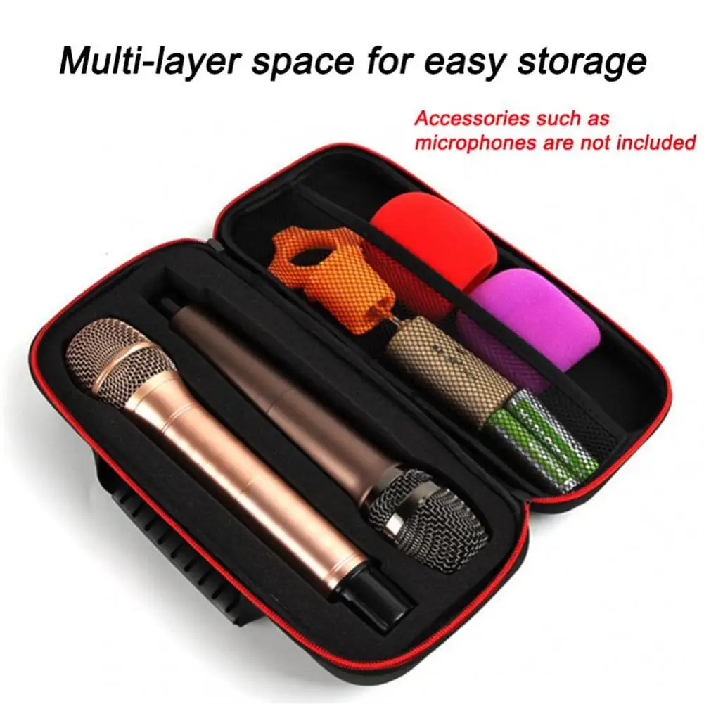 Microphone storage bag portable Eva wireless shockproof large-capacity hard case for travel camping business trip