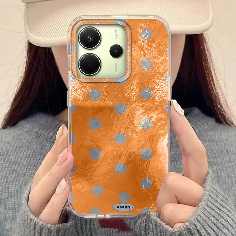 Brown Circular Dots Phone Case Cover