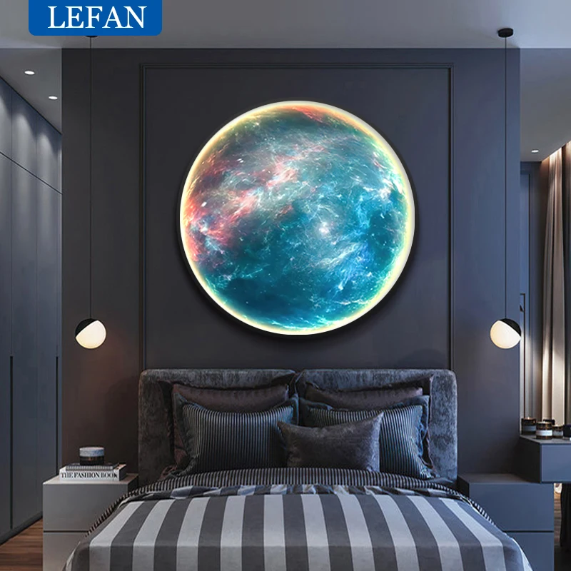 Nordic LED light Mars wall lamp Decorative painting Living room decor lighting Bedroom Night light Uranus Mercury Neptune