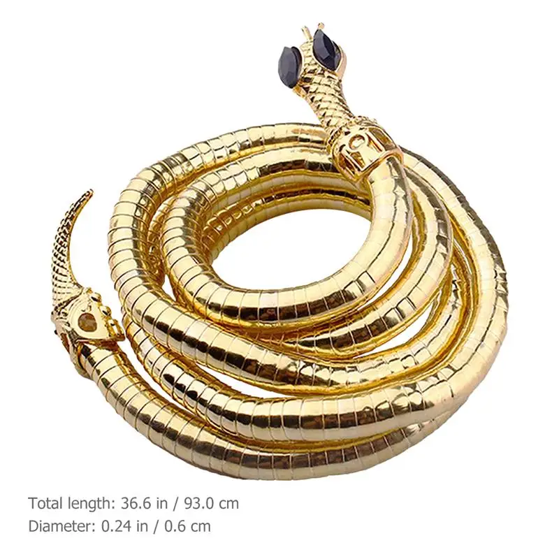Flexible Bendable Snake Bracelet Neck Collar Choker Snake Necklace Egyptian Costume Rhinestones Snake Bangle Cuff Bracelet - Image 2