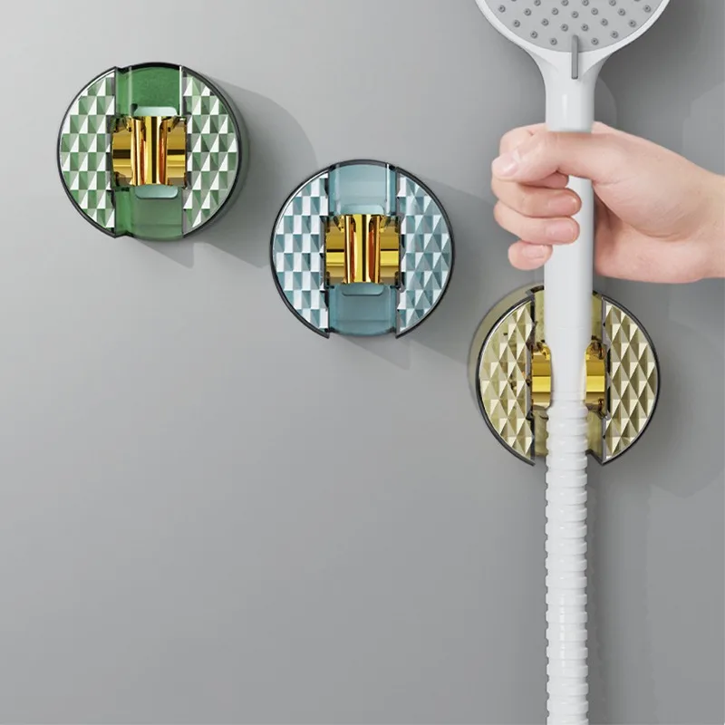 Universal Shower Head Holder Adjustable Self-Adhesive Shower head Bracket Punch-free Wall Mount Suction Cup Hook