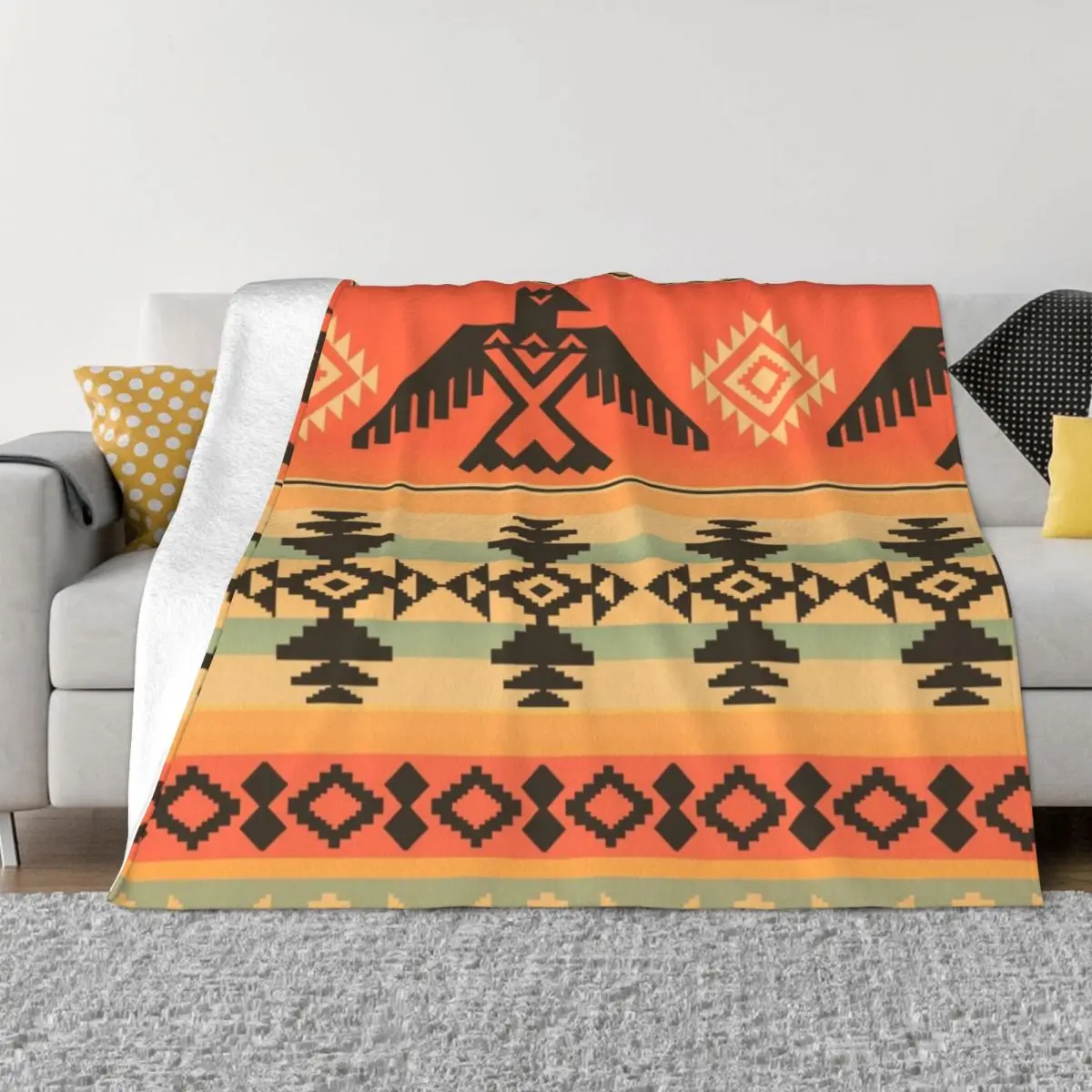 TheDesertEagleNativeAmericanPatternThrowBlanketSoftBigBlanket