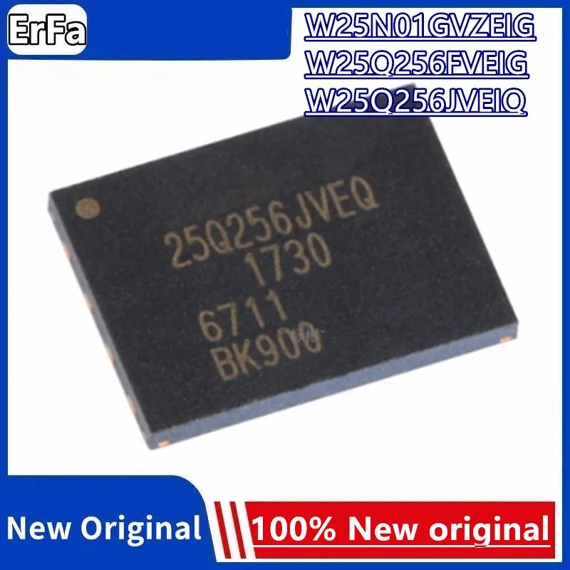 

5pcs 100% New original W25N01GVZEIG 25N01GVZEIG W25Q256FVEIG 25Q256FVEG W25Q256JVEIQ 25Q256JVEQ WSON-8 SON8 chips ic