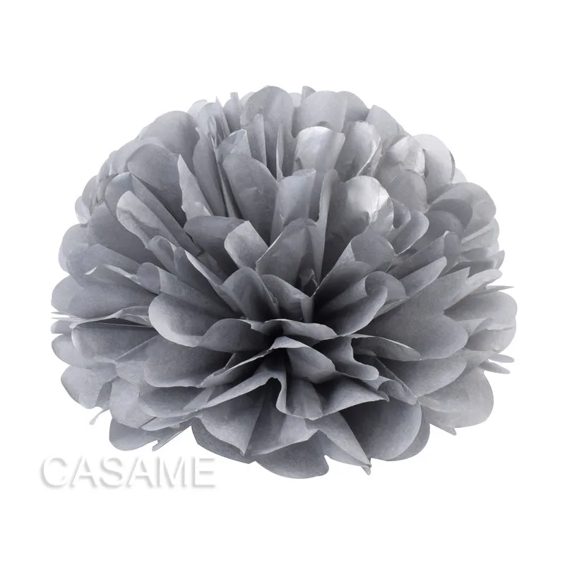 Set of 5 Colorful Tissue Paper Pom Poms for Party and Event Decor