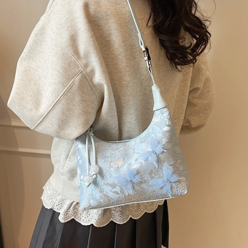 New Chinese Style Fine Embroidery Ladies Handbags 2026 Summer Fashion Shoulder Bag Crossbody Daily Party Tote Handbag For Women