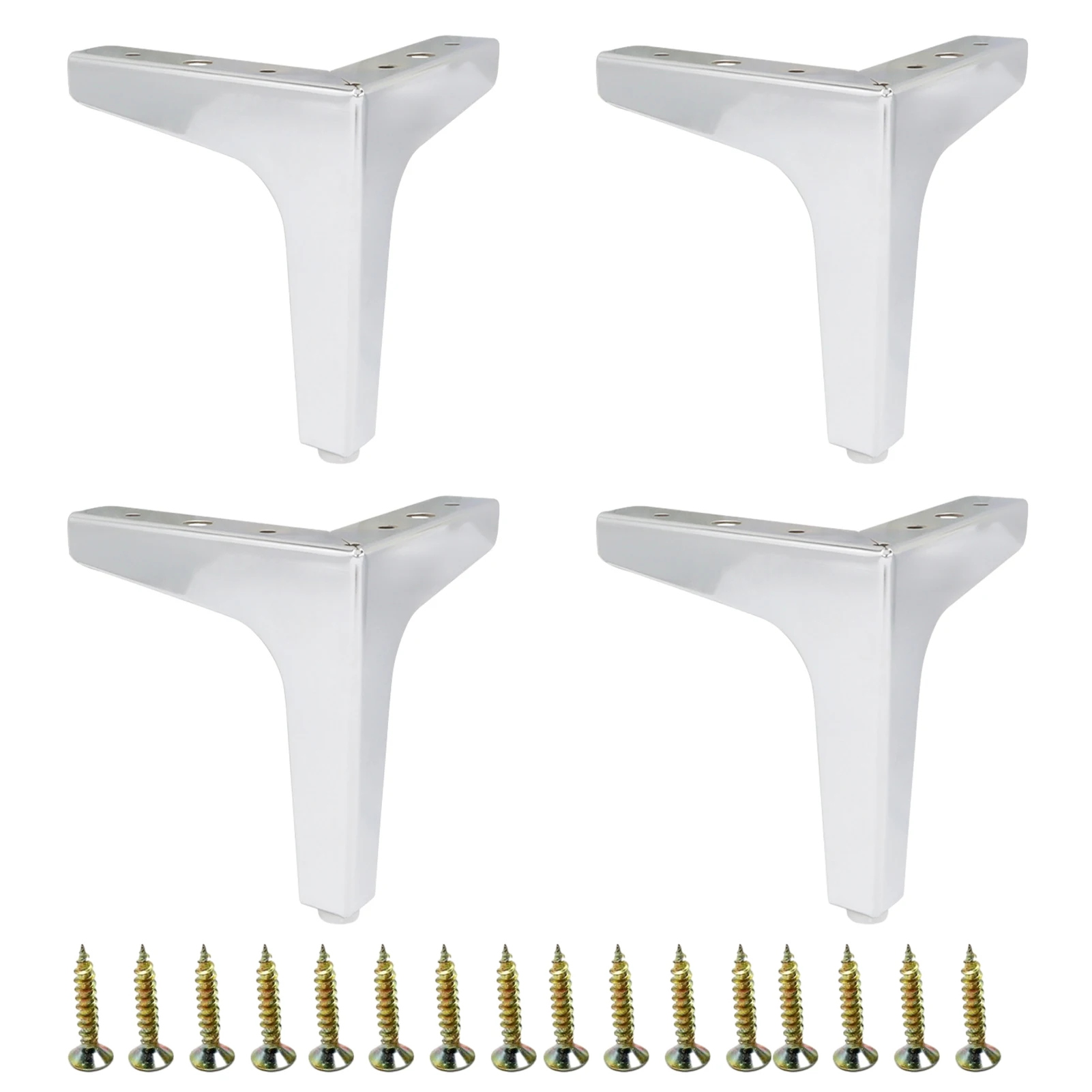 

4pcs Cold Rolled Steel Heavy Duty Universal With Screws DIY Home Modern T Shape Cabinet Cupboard Furniture Leg Easy Install