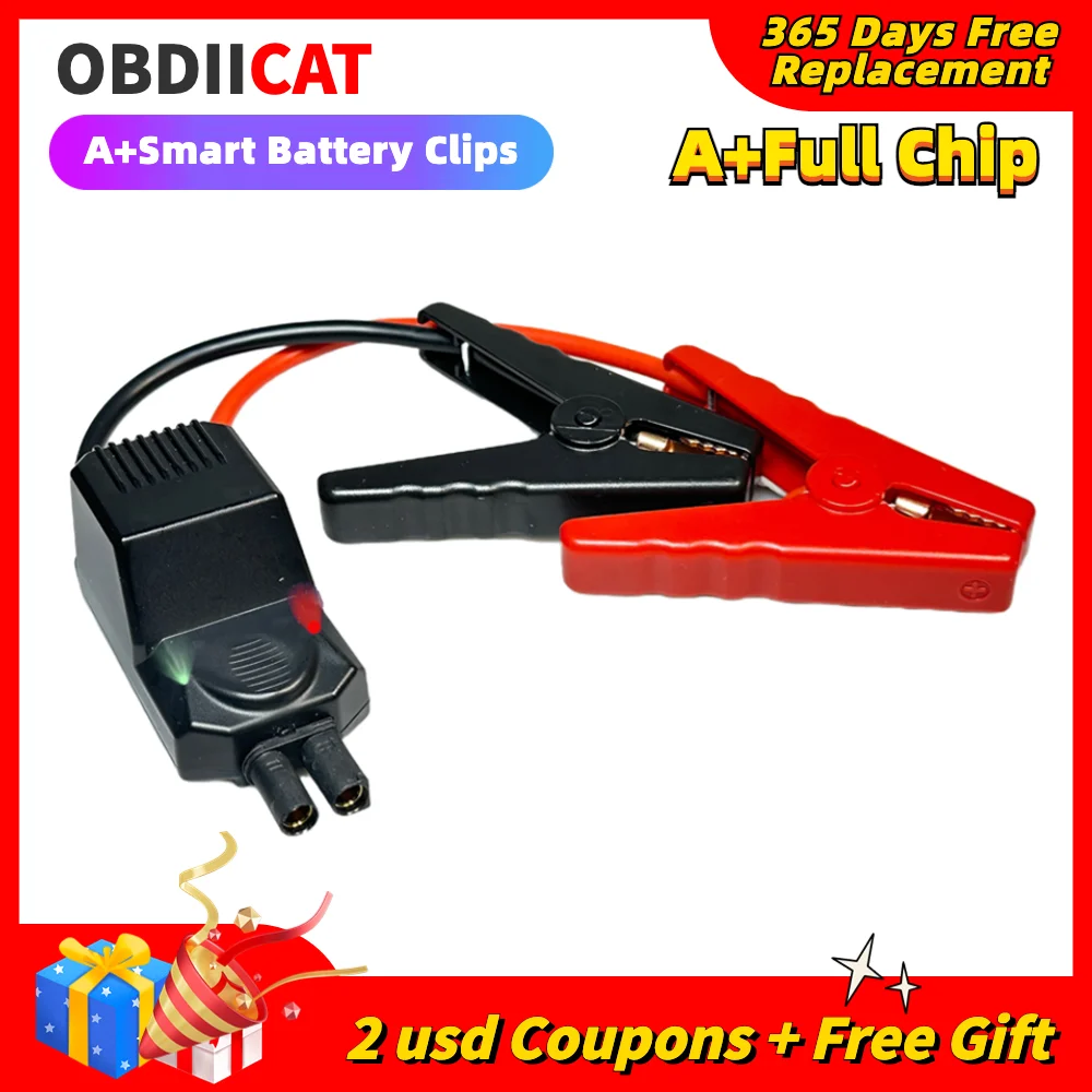 LED Emergency Lead Cable Battery Clamp Clip EC5 Red-black Clips For Car Jump Starter Smart Booster